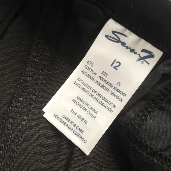 Seven7 Women's Black Skinny Jeans NWT Size 12 - Picture 8 of 12